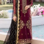 Unstitched ASIM JOFA Most Demanded | Formal Chiffon Embroidered Suit